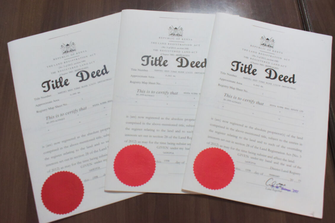 THE PROCESS OF GETTING A TITLE DEED AFTER BUYING LAND